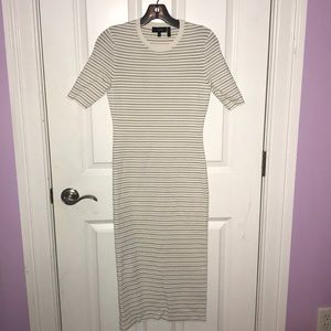 Theory black and white ribbed dress NWOT.